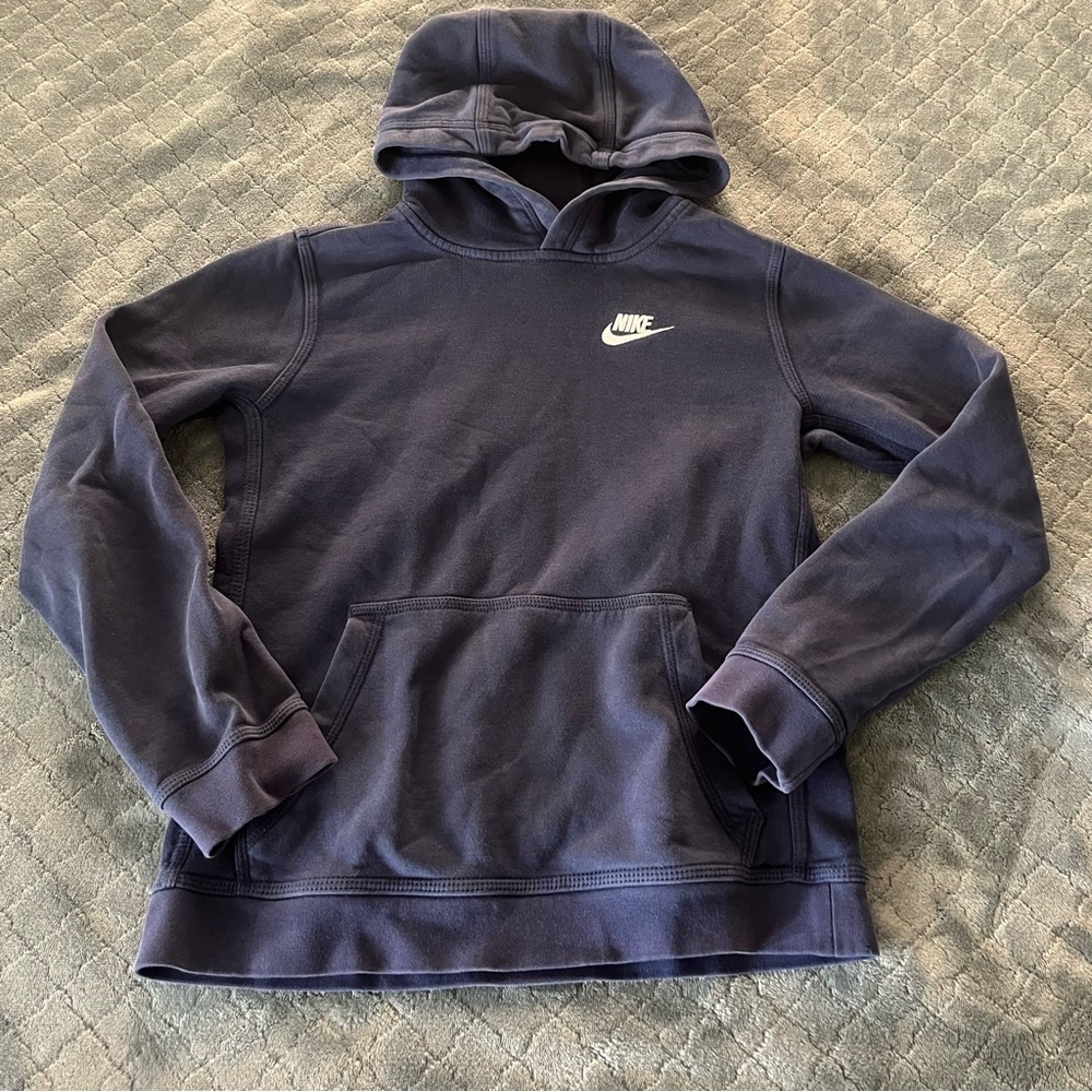 Nike‎ Sportswear Club Fleece Navy Blue Pullover Hoodie Kids Large L
